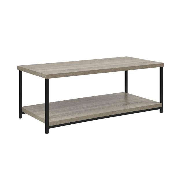 Stork Walnut Orta Sehpa Metal Ayaklı Siyah – Rustik Meşe 03